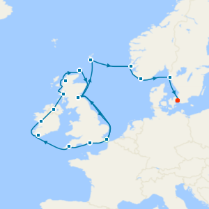 British Isles, Norway & Sweden from Dover - Fly Cruise
