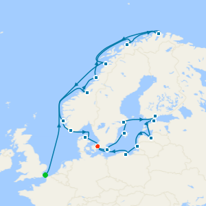 North Cape, Scandinavian & Baltic Explorer from Dover with Copenhagen Stay 