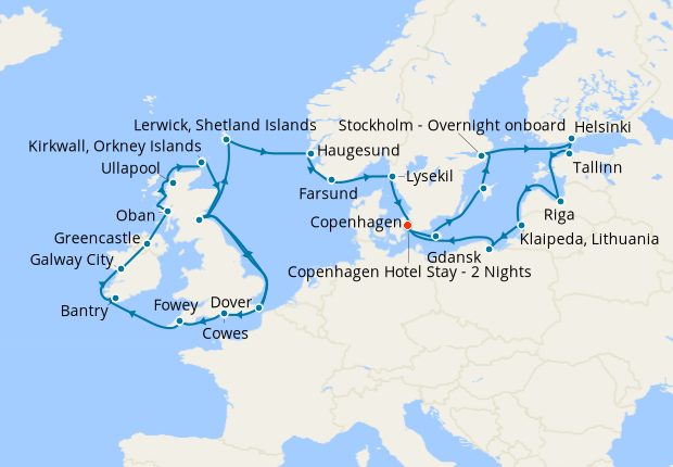 Cruise Itinerary Map
