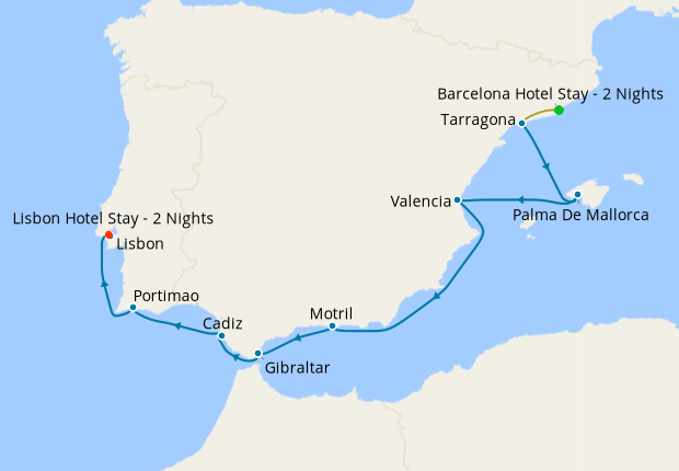 Cruise Itinerary Map