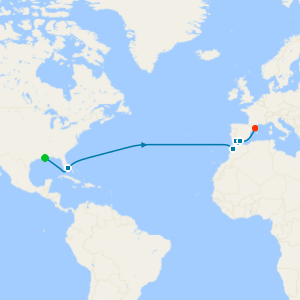 Transatlantic from New Orleans to Barcelona
