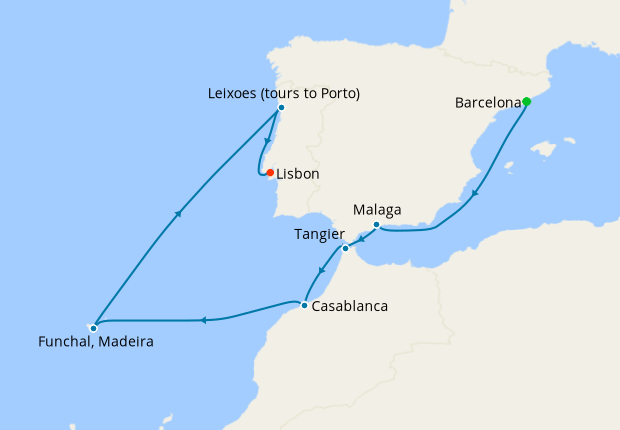 Cruise Itinerary Map
