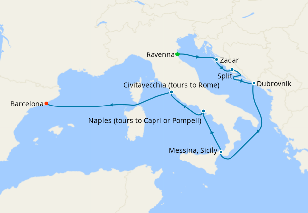 Cruise Itinerary Map