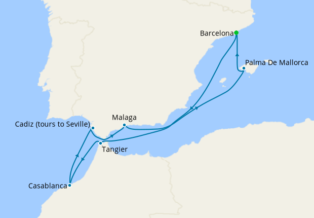 Cruise Itinerary Map