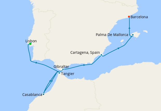 Cruise Itinerary Map