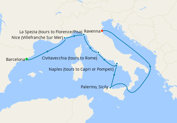 Cruise Itinerary Map