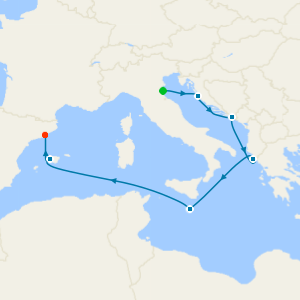 Western Mediterranean cruise from Ravenna to Barcelona