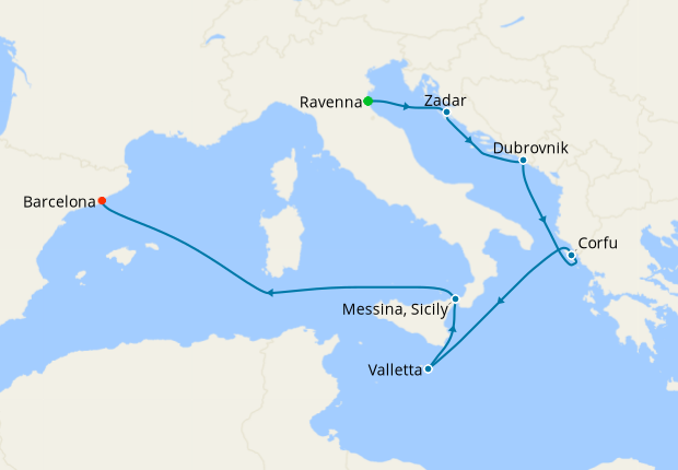 Cruise Itinerary Map