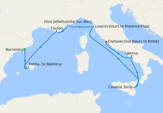 Cruise Itinerary Map