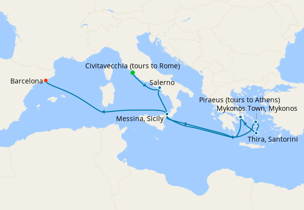 Cruise Itinerary Map