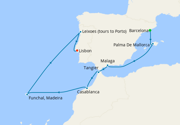 Cruise Itinerary Map