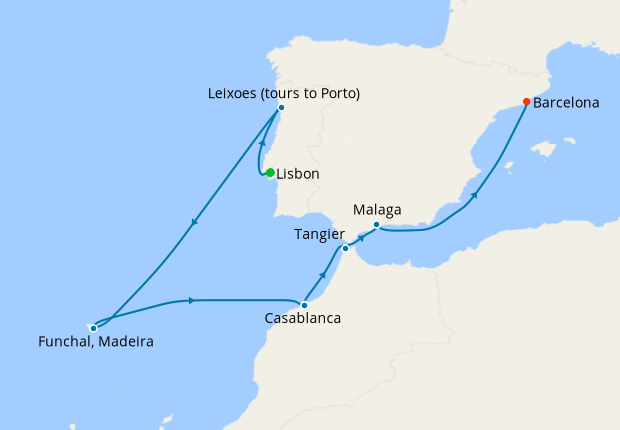 Cruise Itinerary Map