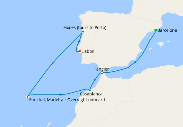 Cruise Itinerary Map