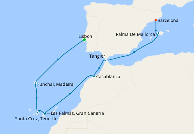 Cruise Itinerary Map