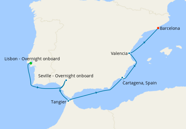 Cruise Itinerary Map