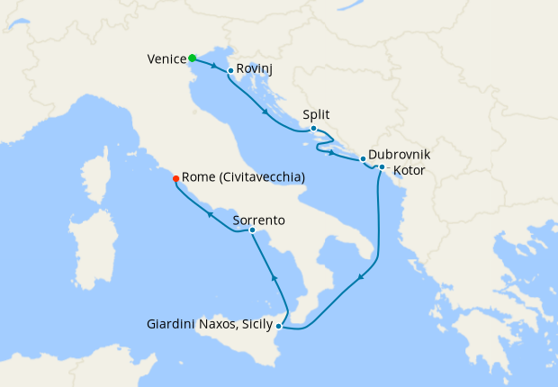 Cruise Itinerary Map
