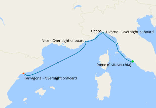 Cruise Itinerary Map