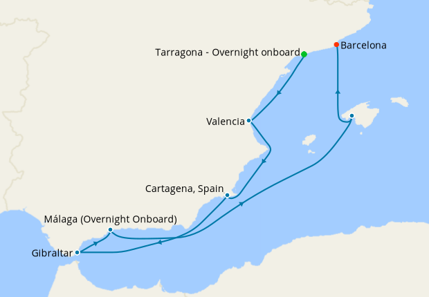 Cruise Itinerary Map