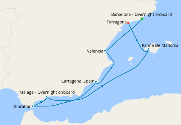 Cruise Itinerary Map