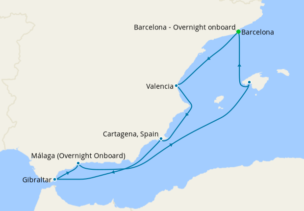 Cruise Itinerary Map