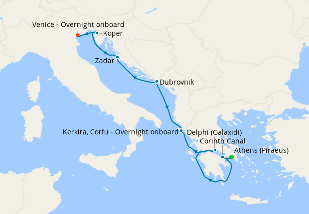 Cruise Itinerary Map