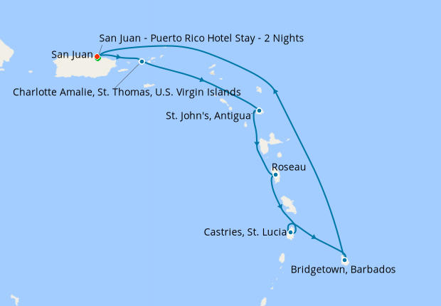 Cruise Itinerary Map