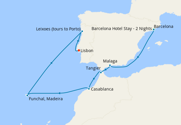 Cruise Itinerary Map
