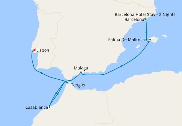 Cruise Itinerary Map