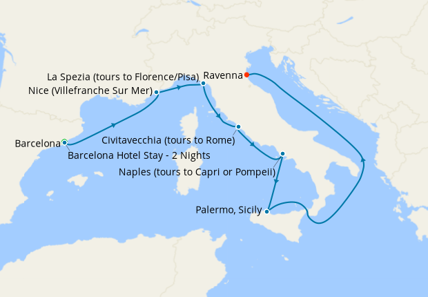 Cruise Itinerary Map