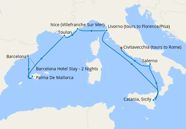 Cruise Itinerary Map
