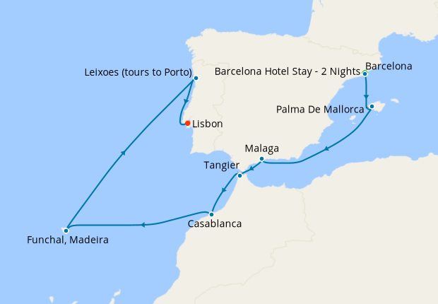 Cruise Itinerary Map