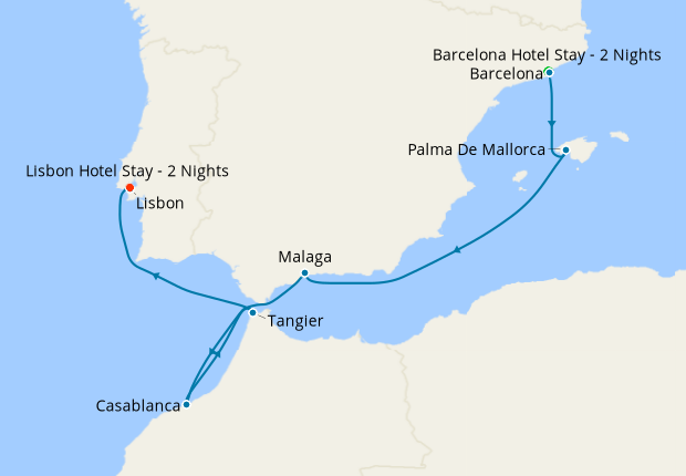Cruise Itinerary Map