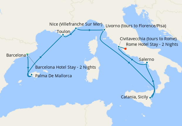 Cruise Itinerary Map