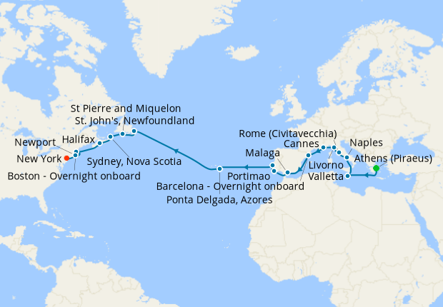Cruise Itinerary Map