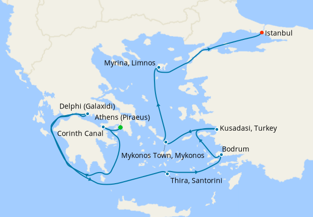 Cruise Itinerary Map