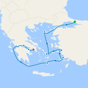 Aegean Sea Odyssey via the Corinth Canal from Istanbul