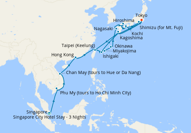 Cruise Itinerary Map