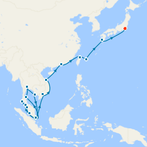 Singapore & Tokyo Stay with Southeast Asia & Japan Cruise