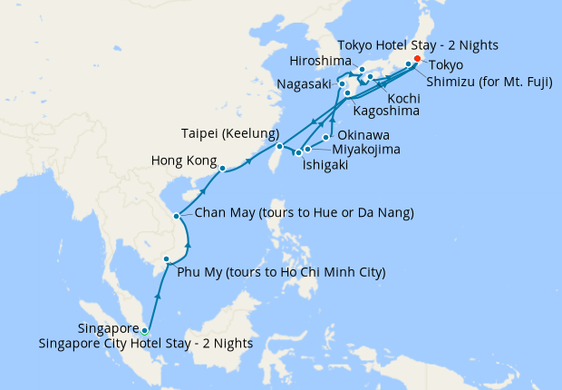 Cruise Itinerary Map