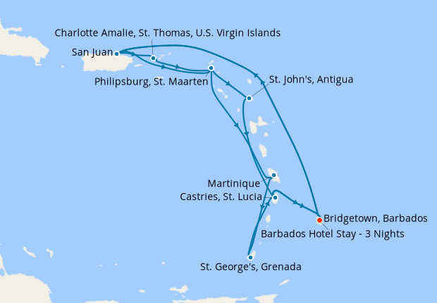Cruise Itinerary Map