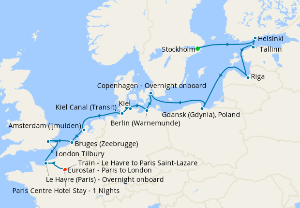 Cruise Itinerary Map