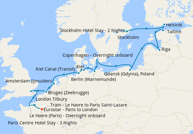 Cruise Itinerary Map