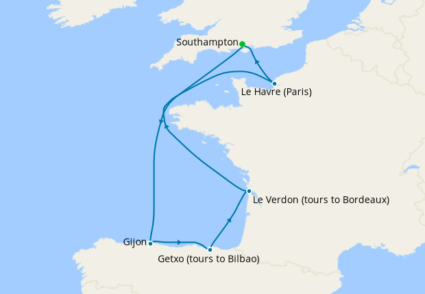 Cruise Itinerary Map