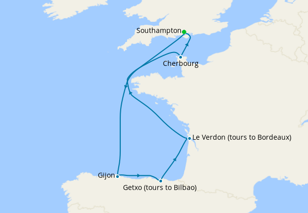 Cruise Itinerary Map