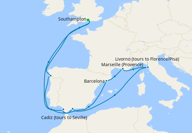 Cruise Itinerary Map