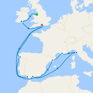 Spain, France & Italy from Liverpool