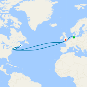 Transatlantic Crossing, New England & Canada from Hamburg