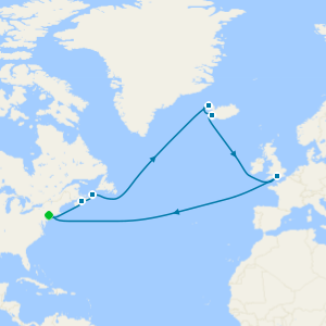 Transatlantic Crossing, Canada & Iceland from New York
