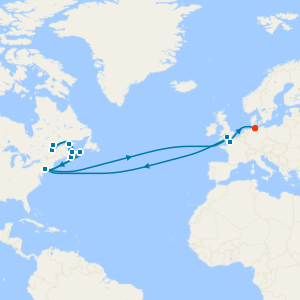 Transatlantic crossing and Canada cruise from Southampton
