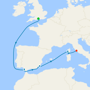Spain & France from Southampton to Rome